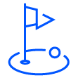 Golf ball and flag